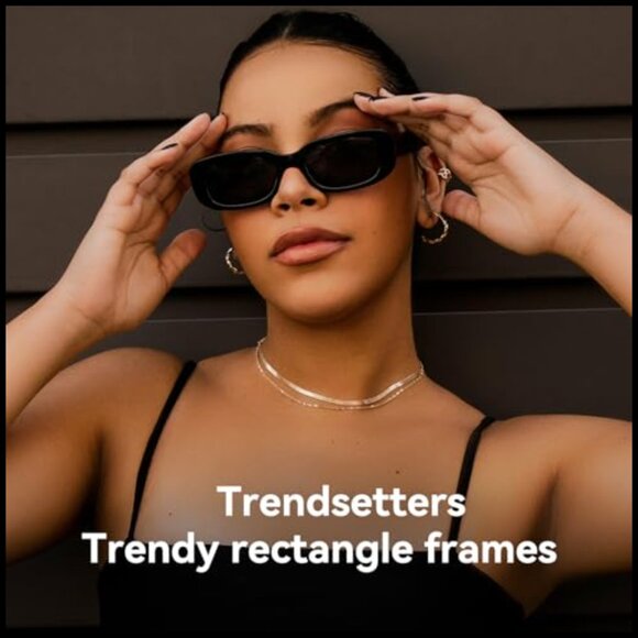 Retro Square Sunglasses Trendy Chic UV400 Protection Unisex Fashion Eyewear